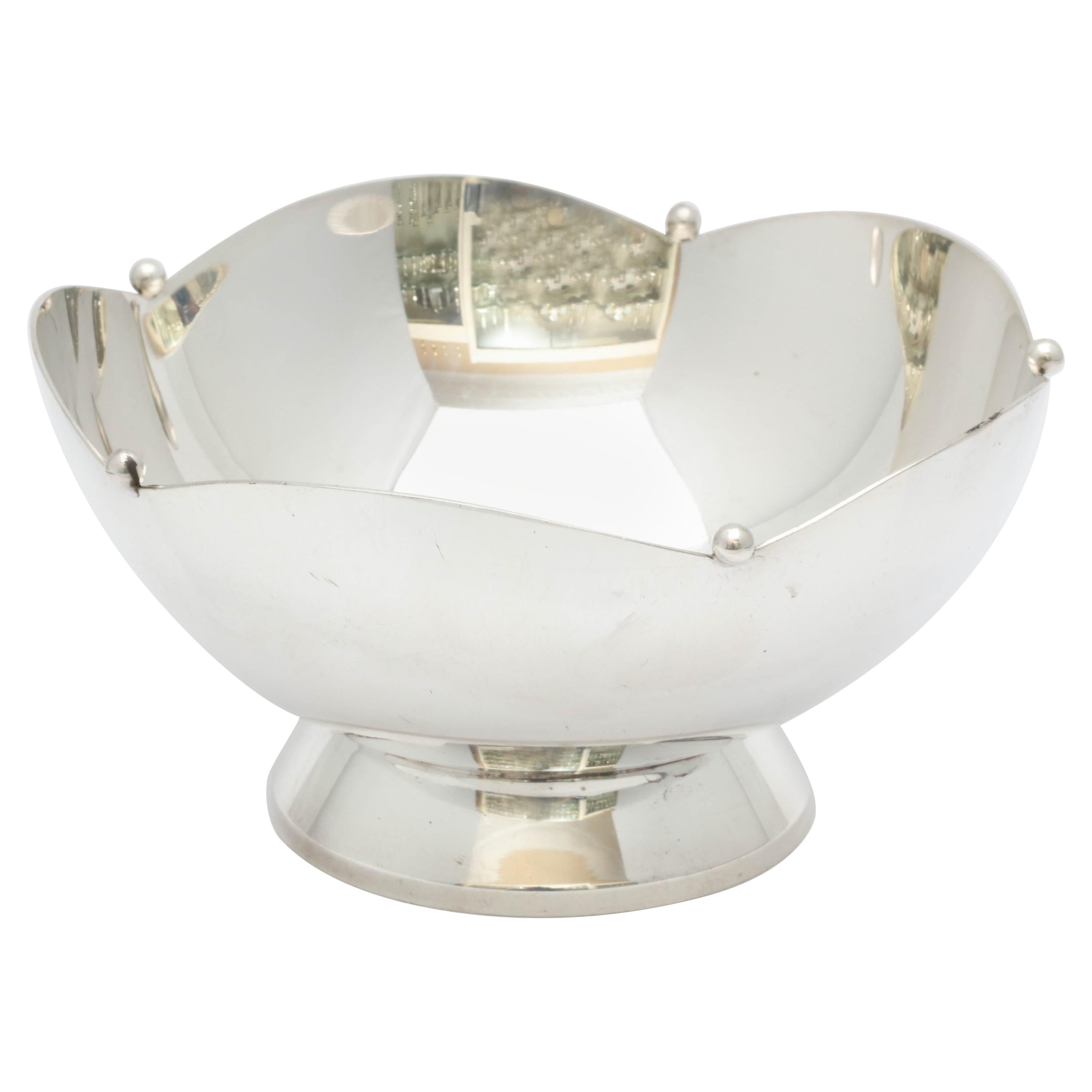 Art Deco Sterling Silver Pedestal-Based Mints/Nuts Bowl