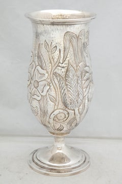 Art Nouveau - Style Sterling Silver Pedestal, Based Vase by Gorham