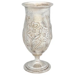 Art Nouveau - Style Sterling Silver Pedestal, Based Vase by Gorham