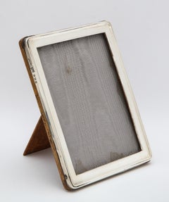 Art Deco Sterling Silver Picture Frame with Wood Back by Walker & Hall