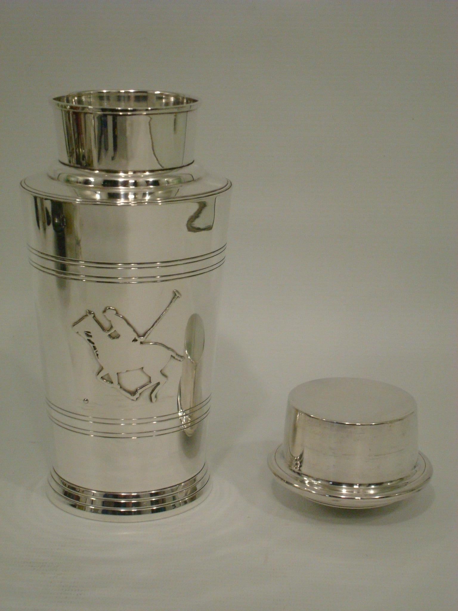 Art Deco Sterling Silver Polo / Horse Cocktail Shaker 1930´s Trophy / Cup 2