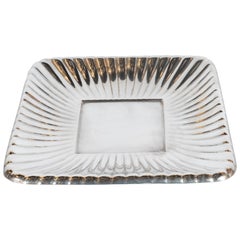 Art Deco Sterling Silver Rectangular Sunburst Tray by Reed & Barton