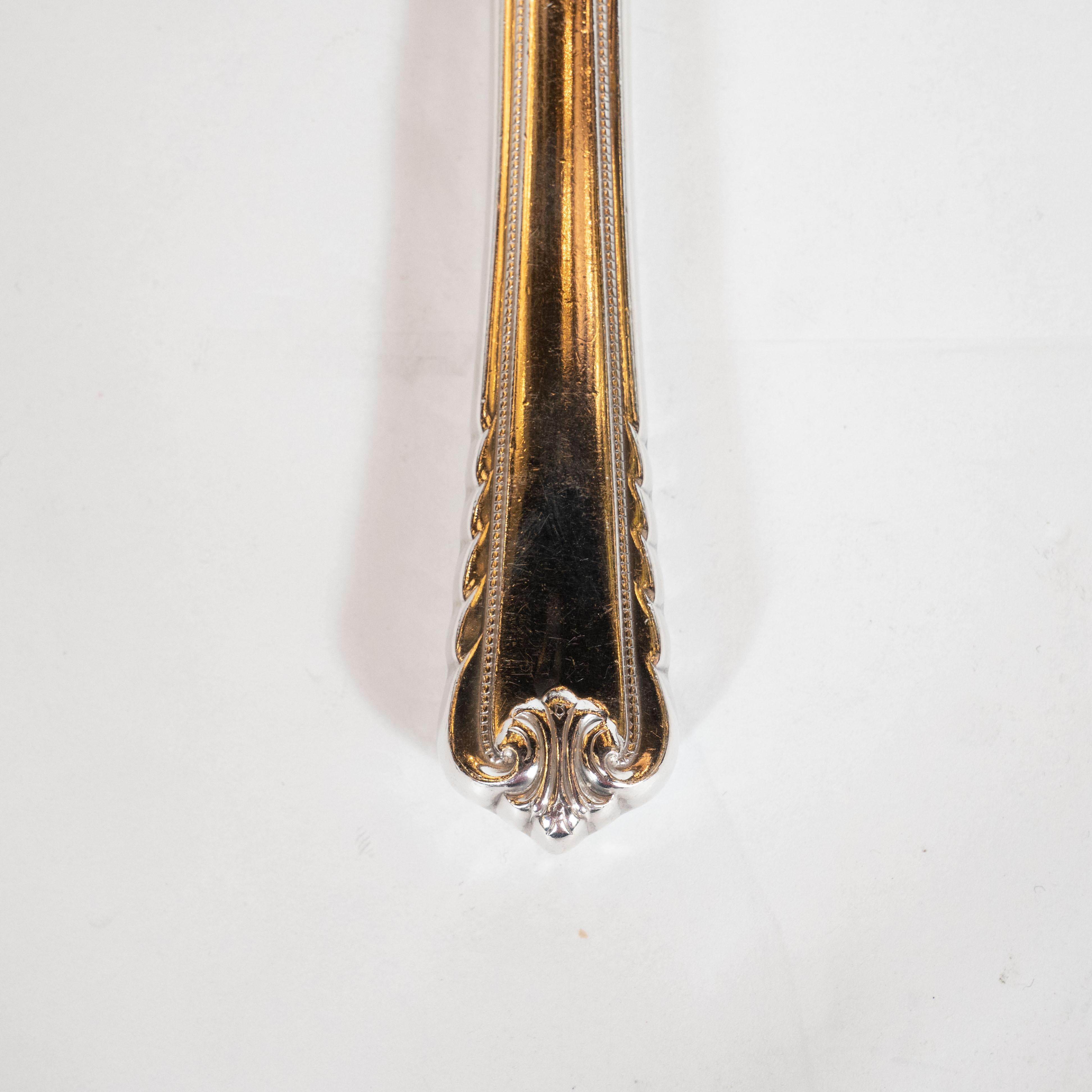 Art Deco Sterling Silver Service for Eight in Moonbeam Pattern by Rogers 1