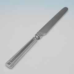 Art Deco Sterling Silver Set Of 12 Butter Knives 1932 Goldsmiths & Silversmiths