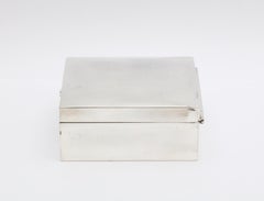 Art Deco Sterling Silver Table Box with Hinged Lid by Shreve & Co.