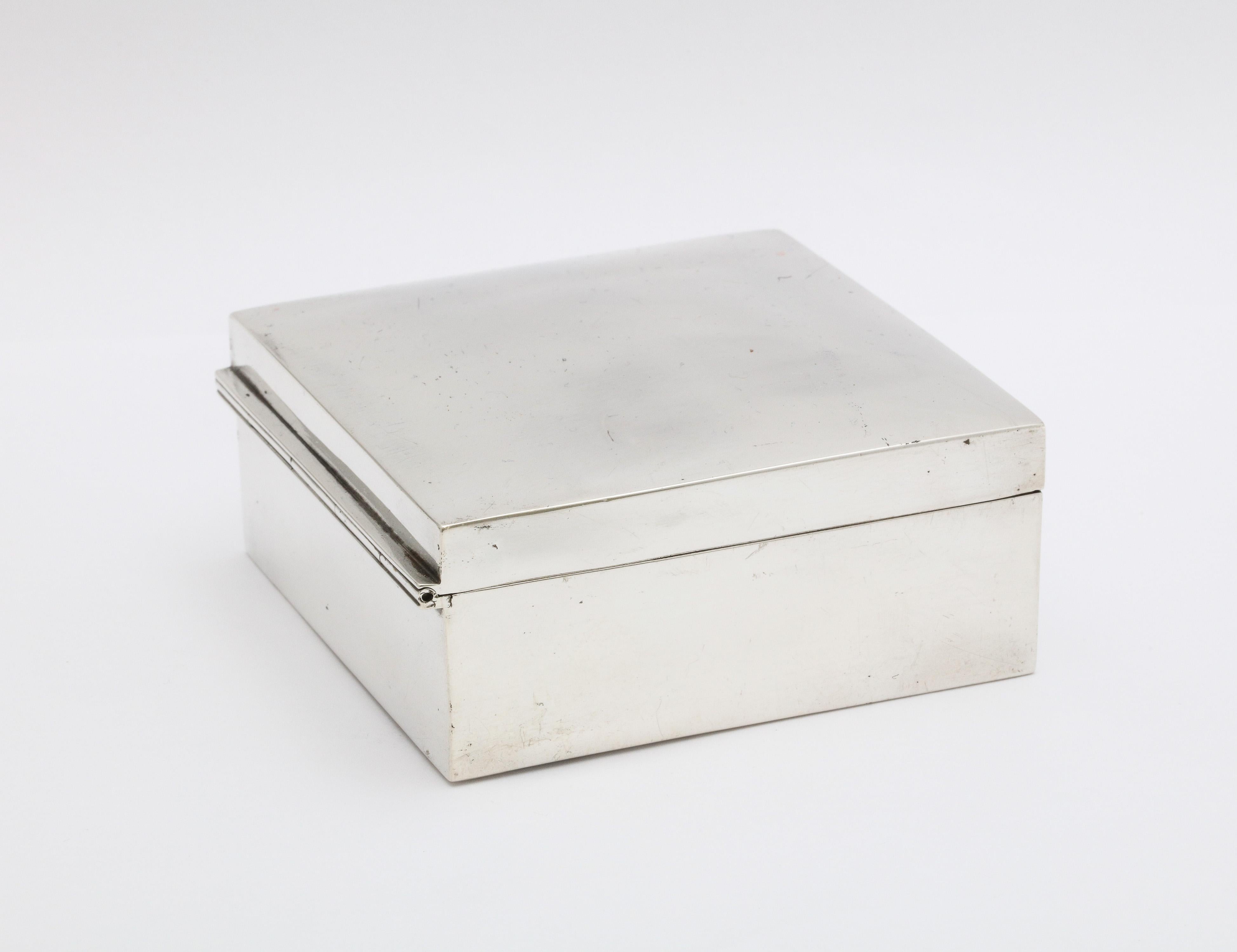 Art Deco Sterling Silver Table Box with Hinged Lid by Shreve & Co. In Good Condition In New York, NY