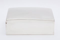 Art Deco Sterling Silver Table Box with Hinged Lid