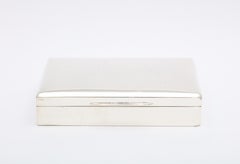 Art Deco Sterling Silver Table Box with Hinged Lid