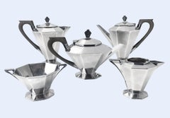 Art Deco Sterling Silver Tea Coffee Set English 1931