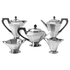 Art Deco Sterling Silver Tea Coffee Set English 1931