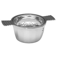 Colador de té de plata de ley art déco fabricado en 1935