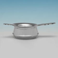 Colino da tè in argento sterling Art déco realizzato nel 1948