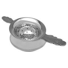Art deco sterling silver tea strainer made in 1948