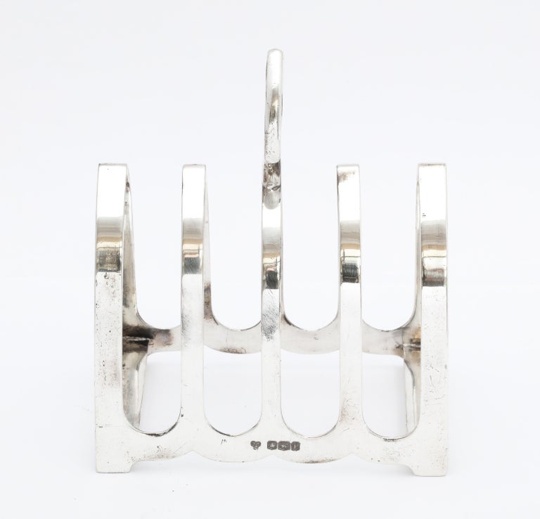 Art Deco Sterling Silver Toast Rack, Richard Woodman Burbridge for Harrods For Sale 5