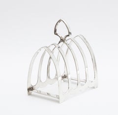 Art Deco Sterling Silver Toast Rack, Richard Woodman Burbridge for Harrods