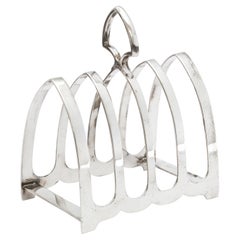 Art Deco Sterling Silver Toast Rack, Richard Woodman Burbridge for Harrods