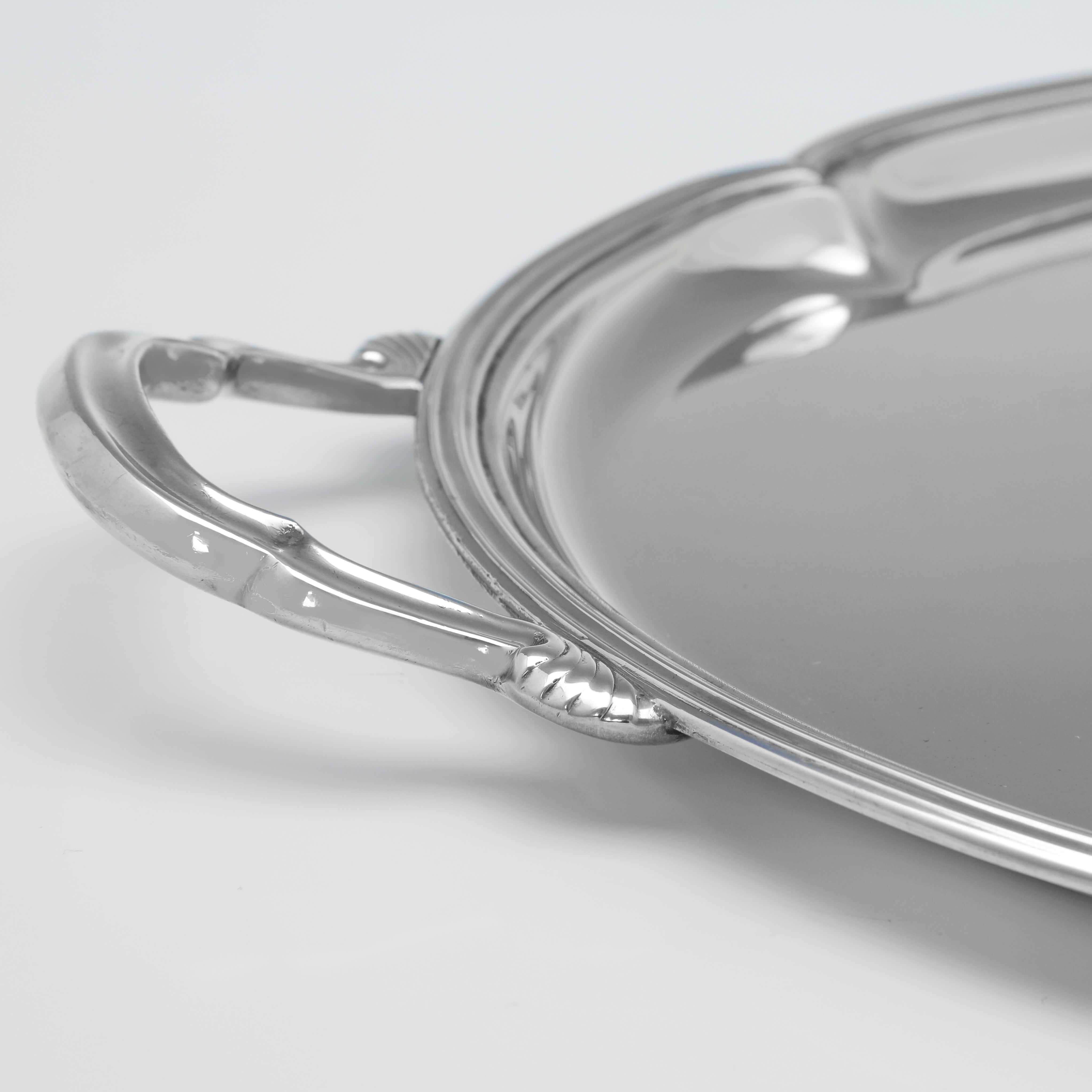 Inglese Art Deco - Vassoio in argento - Londra 1936 - Orafi e argentieri in vendita