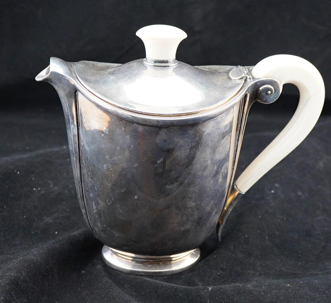 Belgian Art Deco Sterling Tea Service by Wolfers Freres For Sale