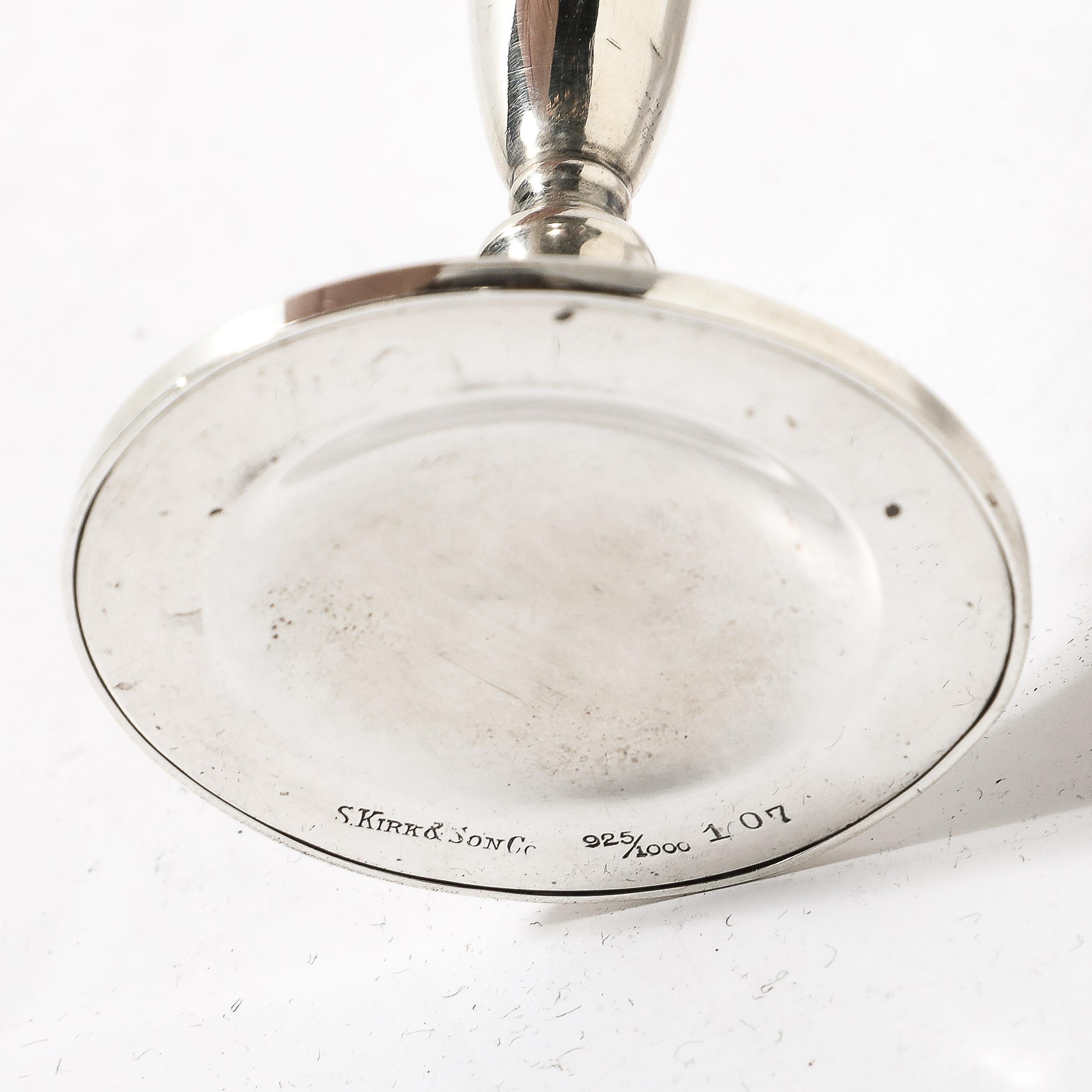 Art Deco Sterling Trumpet Vase by S.Kirk and Son for Winged Foot Golf Club For Sale 2