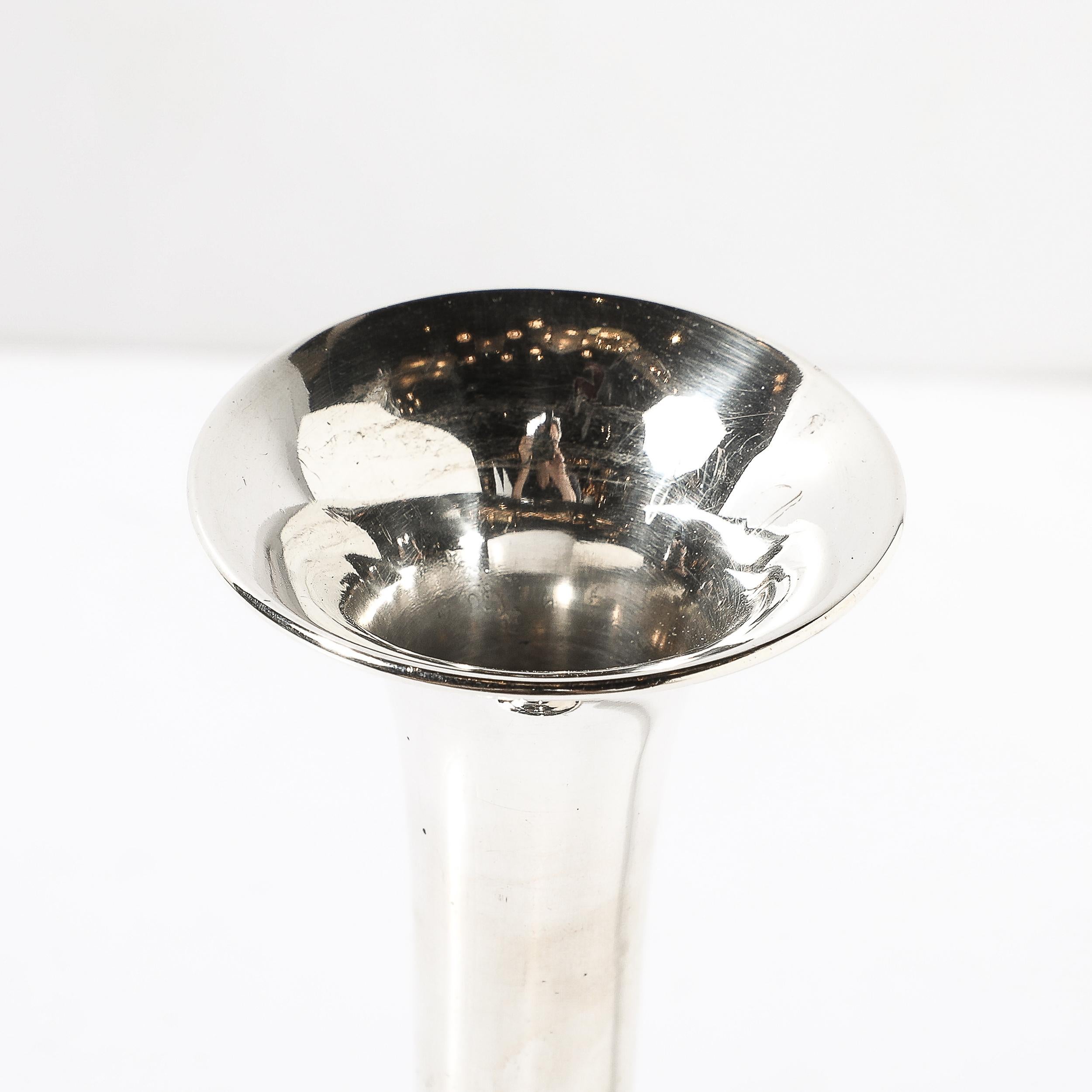 Art Deco Sterling Trumpet Vase by S.Kirk and Son for Winged Foot Golf Club For Sale 3