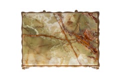 Art Deco Stone Coffee Table Green Onyx Handmade in Portugal by Greenapple