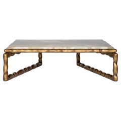 Tavolino da caffè Art Deco Stone Green Onyx fatto a mano in Portogallo da Greenapple