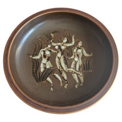 Art Deco stoneware bowl by Gynnar Nylund for Rörstrand, Sweden