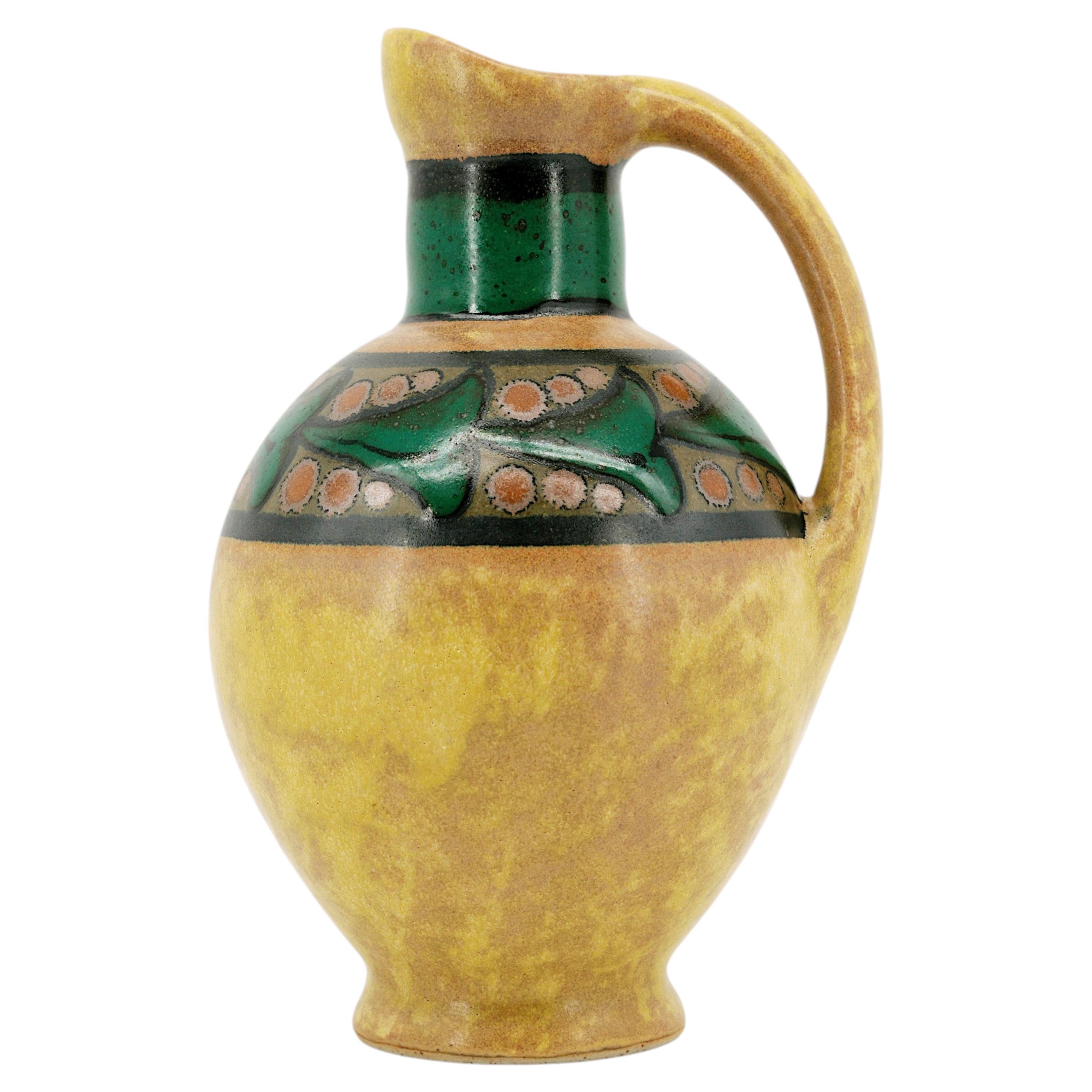 Jarra de gres Art Déco de Louis Lourioux, cerámica, Francia, 1920 en venta