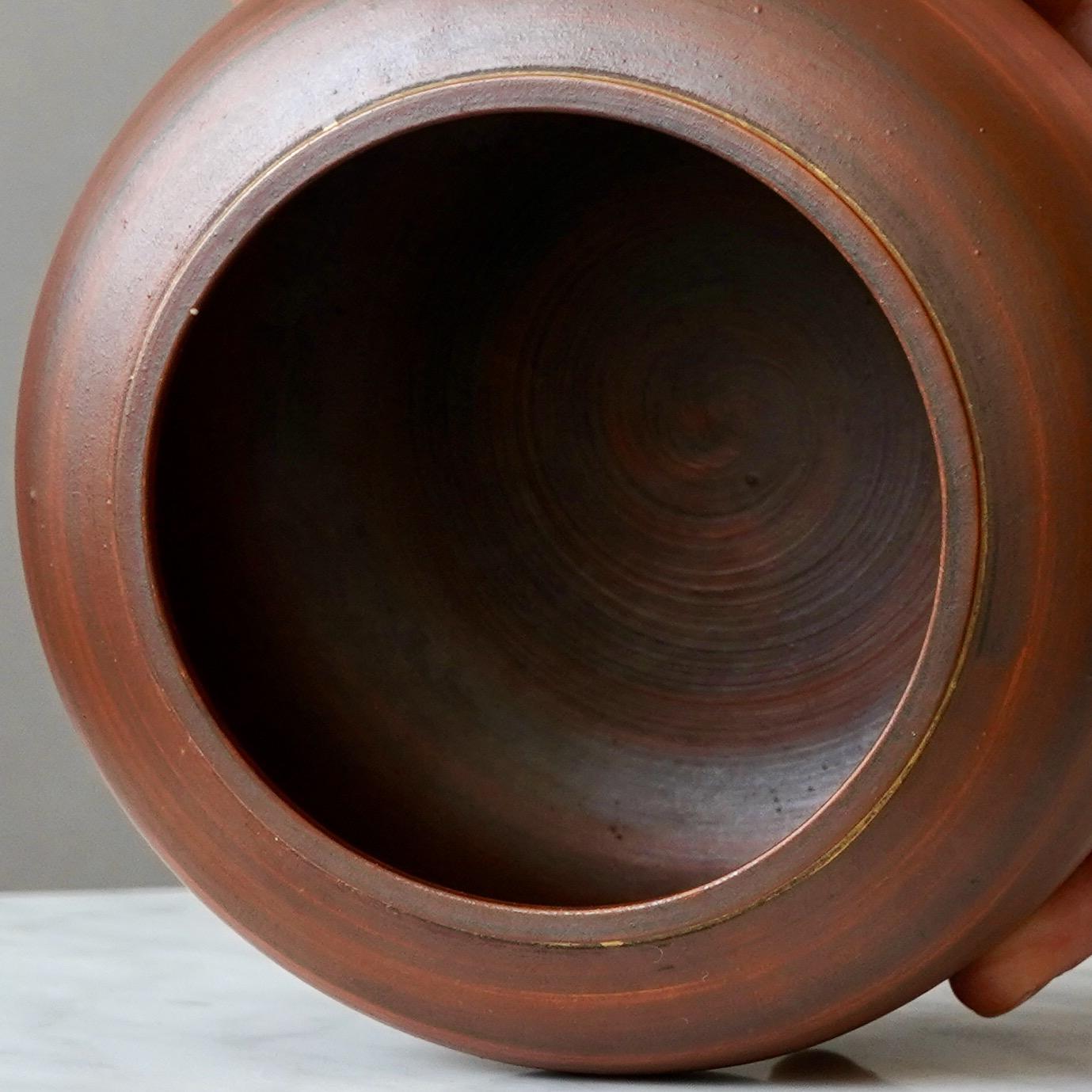 Art Deco Stoneware Lidded Bowl by Gunnar Nylund for ALP, Sweden, 1930s 2