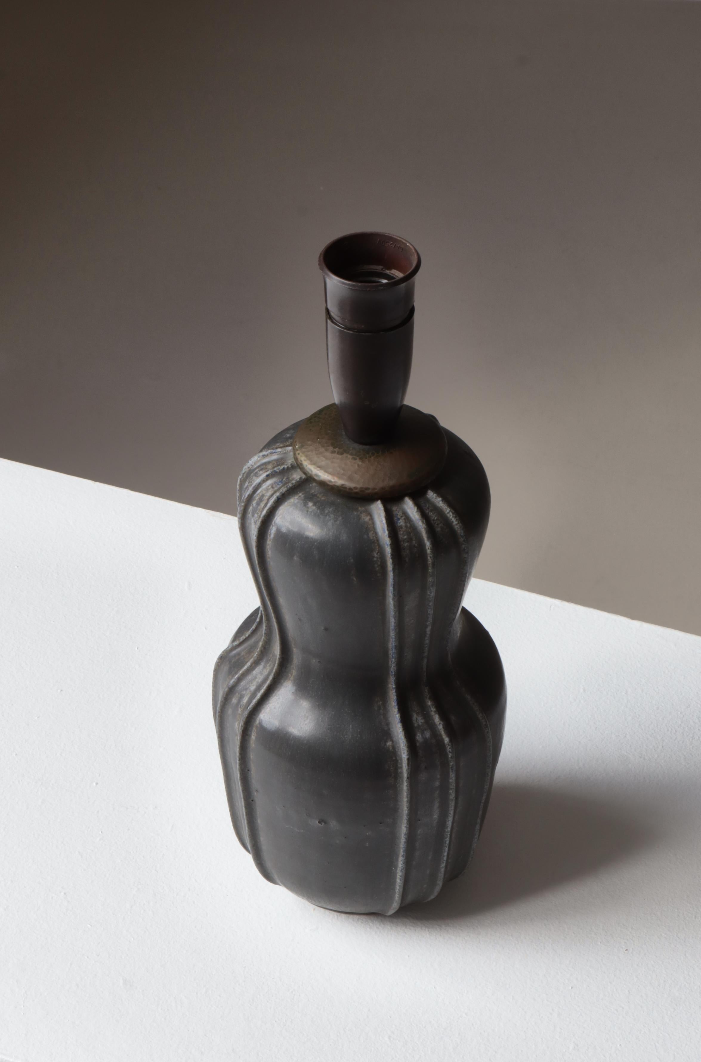 Art Deco Stoneware Table Lamp 