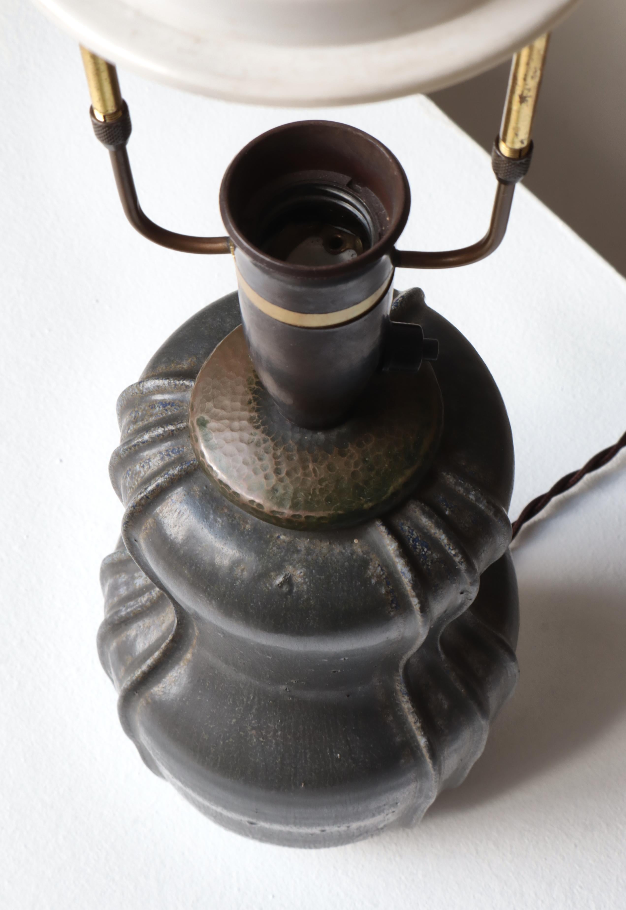Art Deco Stoneware Table Lamp 