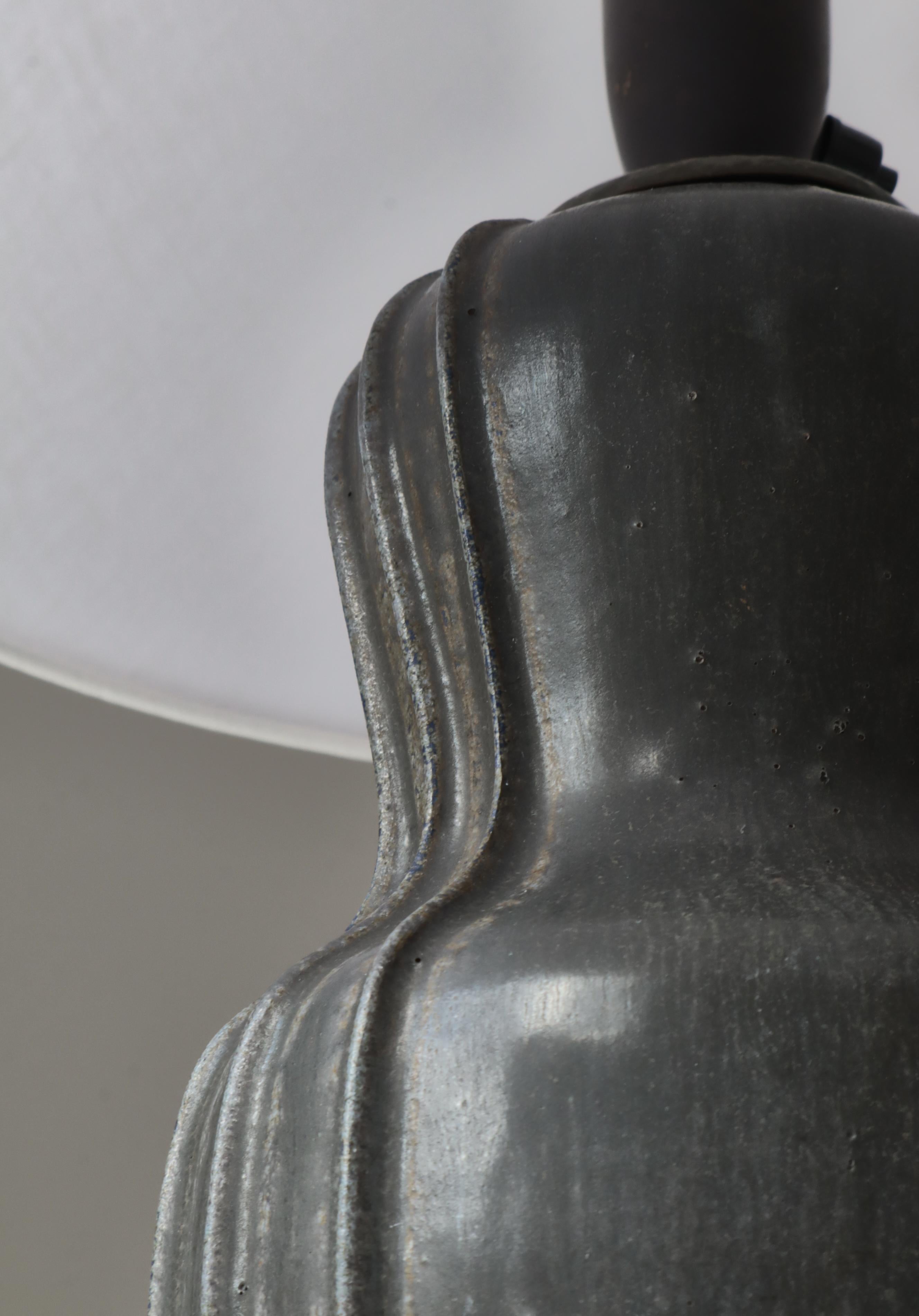 Art Deco Stoneware Table Lamp 