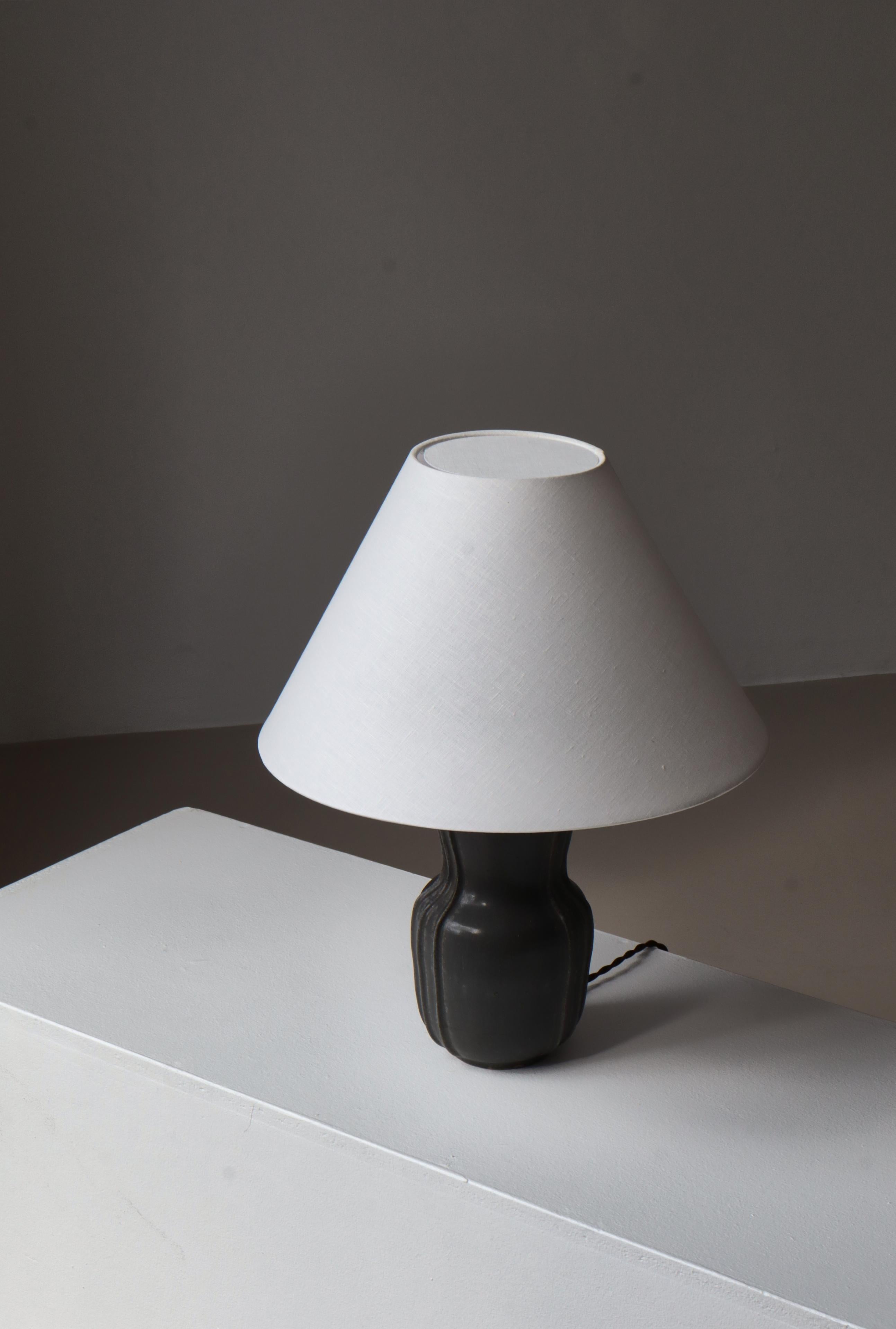 Art Deco Stoneware Table Lamp 