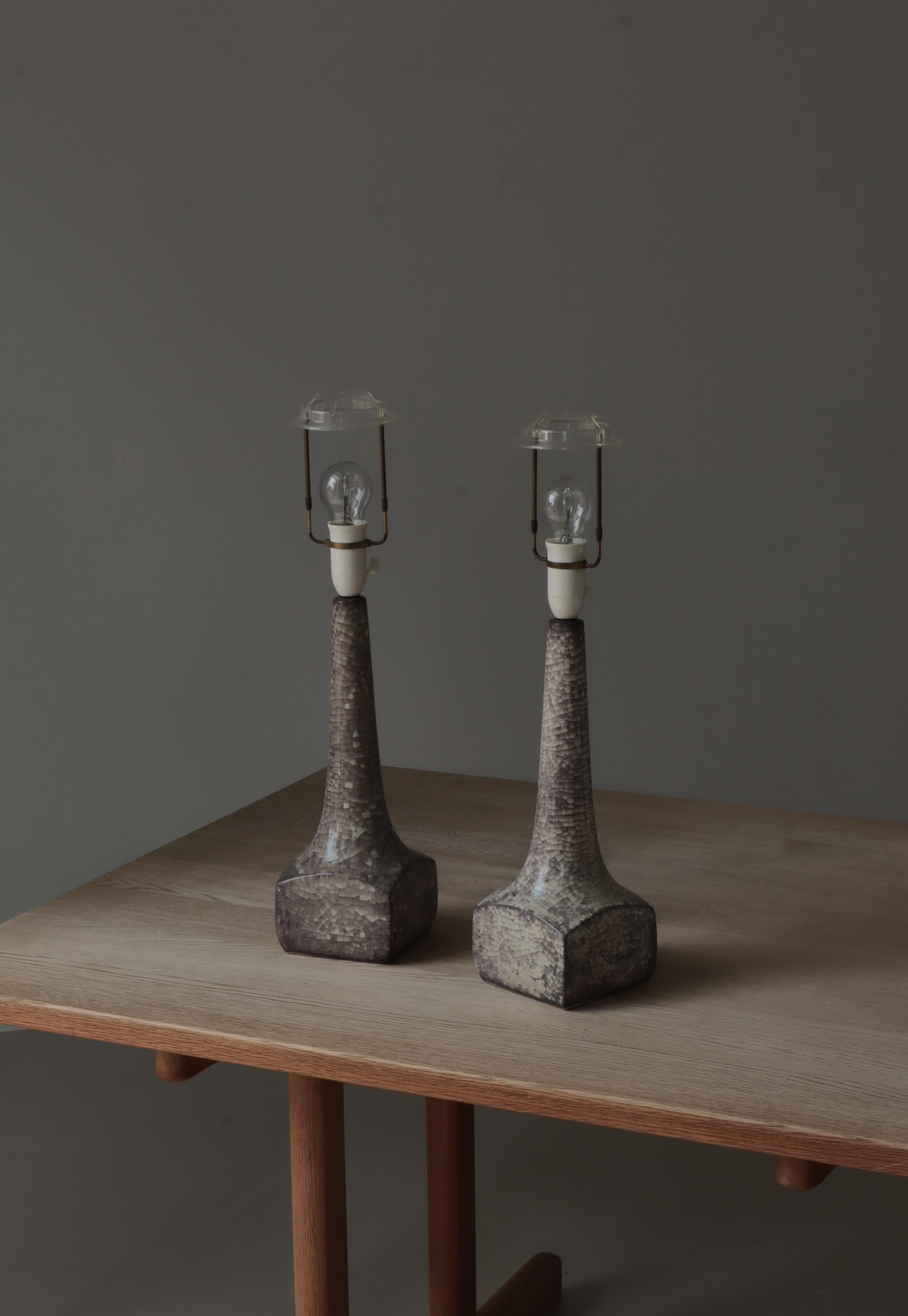 Art Deco Stoneware Table Lamps by Michael Andersen & Sons, Denmark, 1940s For Sale 5