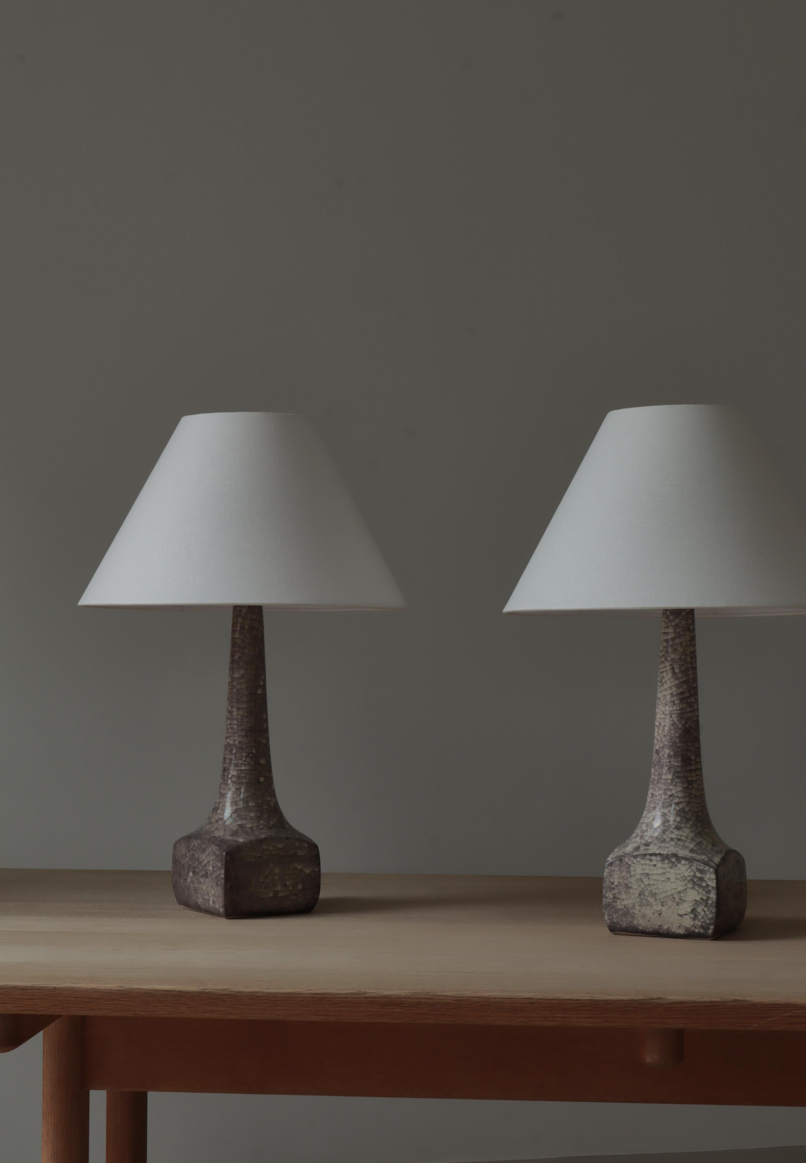 Art Deco Stoneware Table Lamps by Michael Andersen & Sons, Denmark, 1940s For Sale 1
