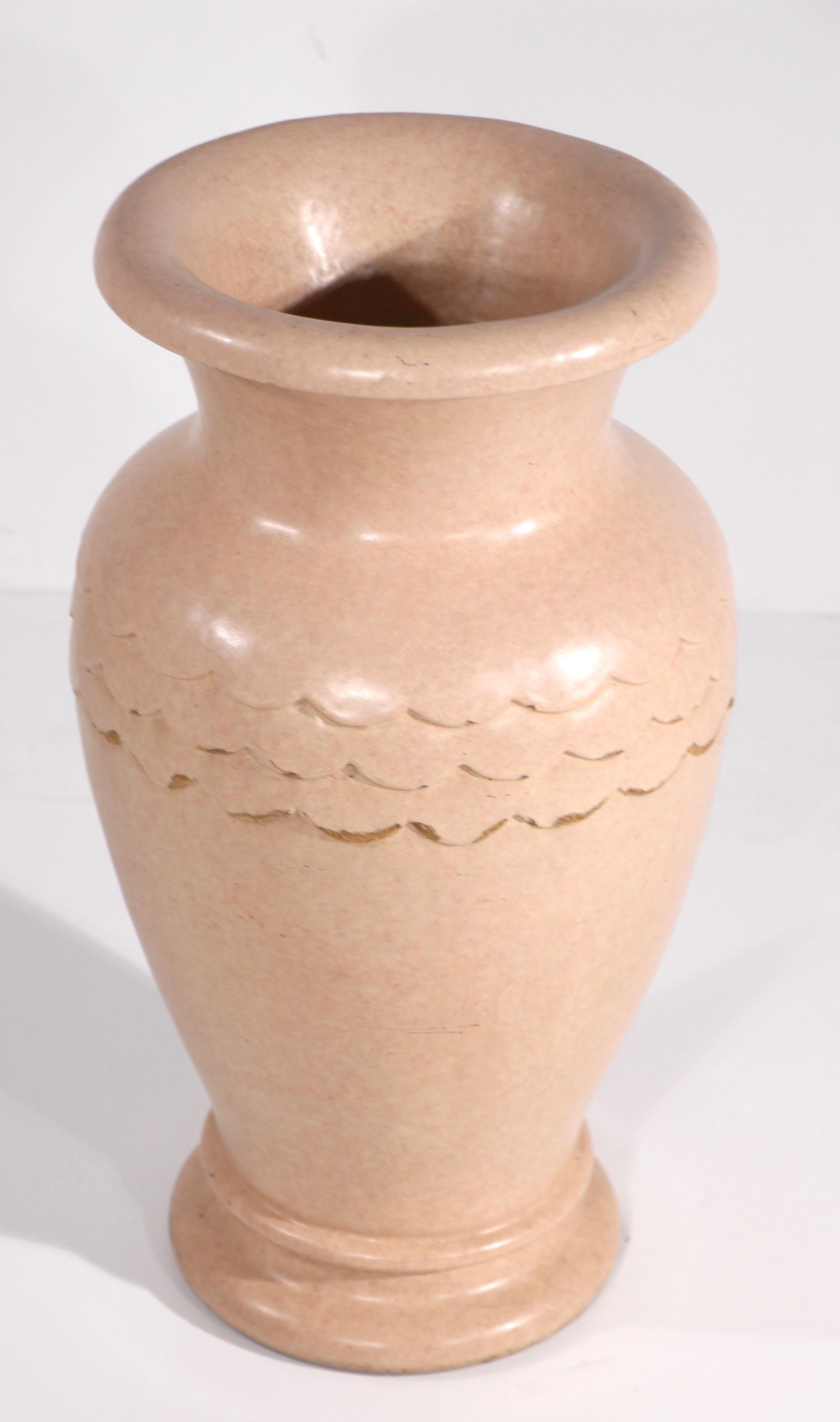 Cast Art Deco Stoneware Urn For Sale