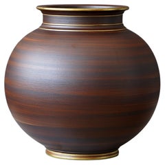 Art-Déco-Vase aus Steingut von Gunnar Nylund für ALP, Schweden, 1930er Jahre