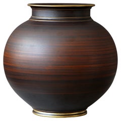 Art-Déco-Vase aus Steingut von Gunnar Nylund für ALP, Schweden, 1930er Jahre