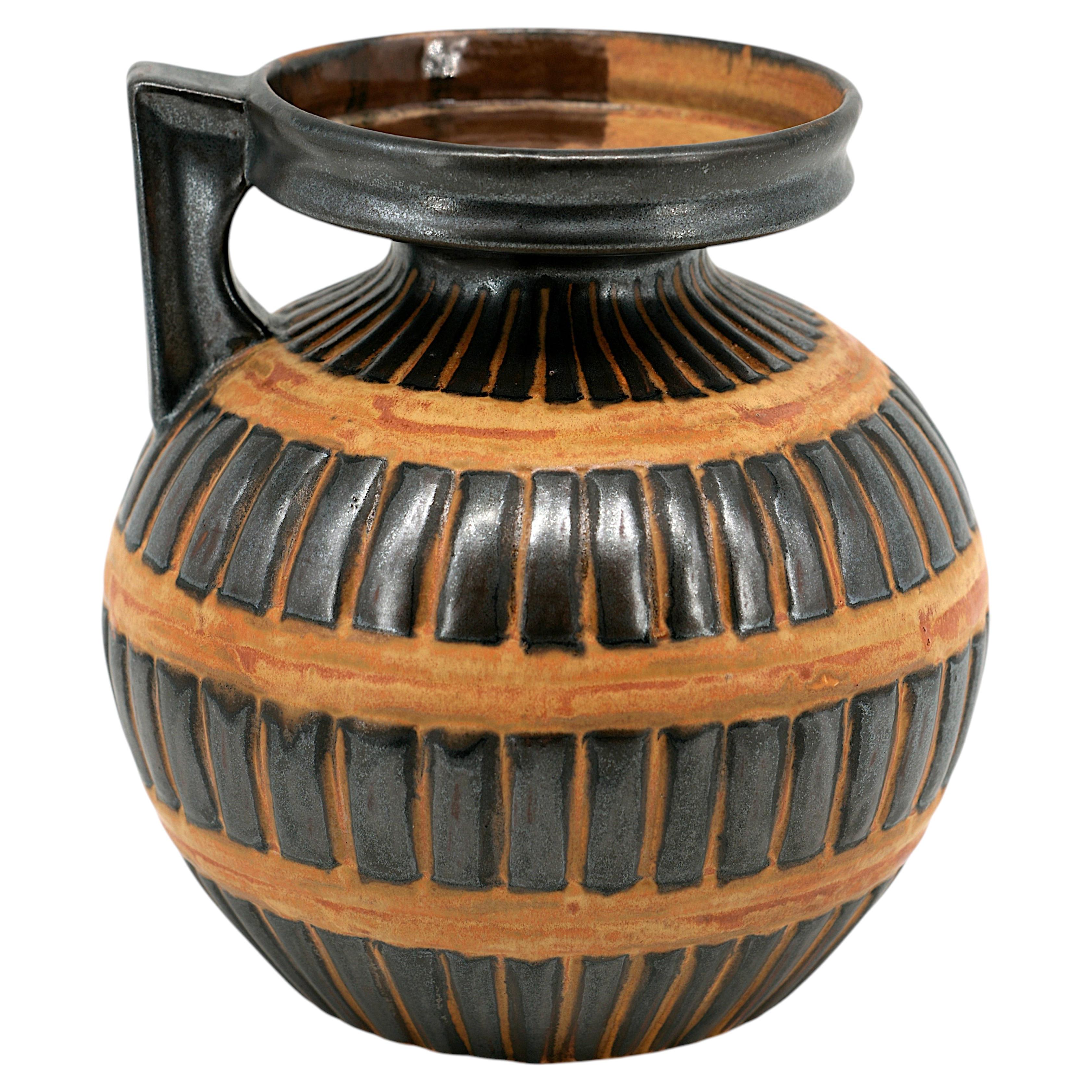 Jarrón de gres Art Déco de René Beauclair, ODETTA, Francia, 1920 en venta