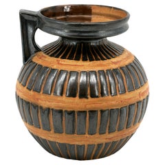 Vase en grès Art déco de René Beauclair, ODETTA, France, 1920