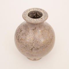 Art Deco Stoneware Vase with Gold Flecking by Lucien Brisdoux