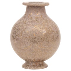 Art Deco Stoneware Vase with Gold Flecking by Lucien Brisdoux