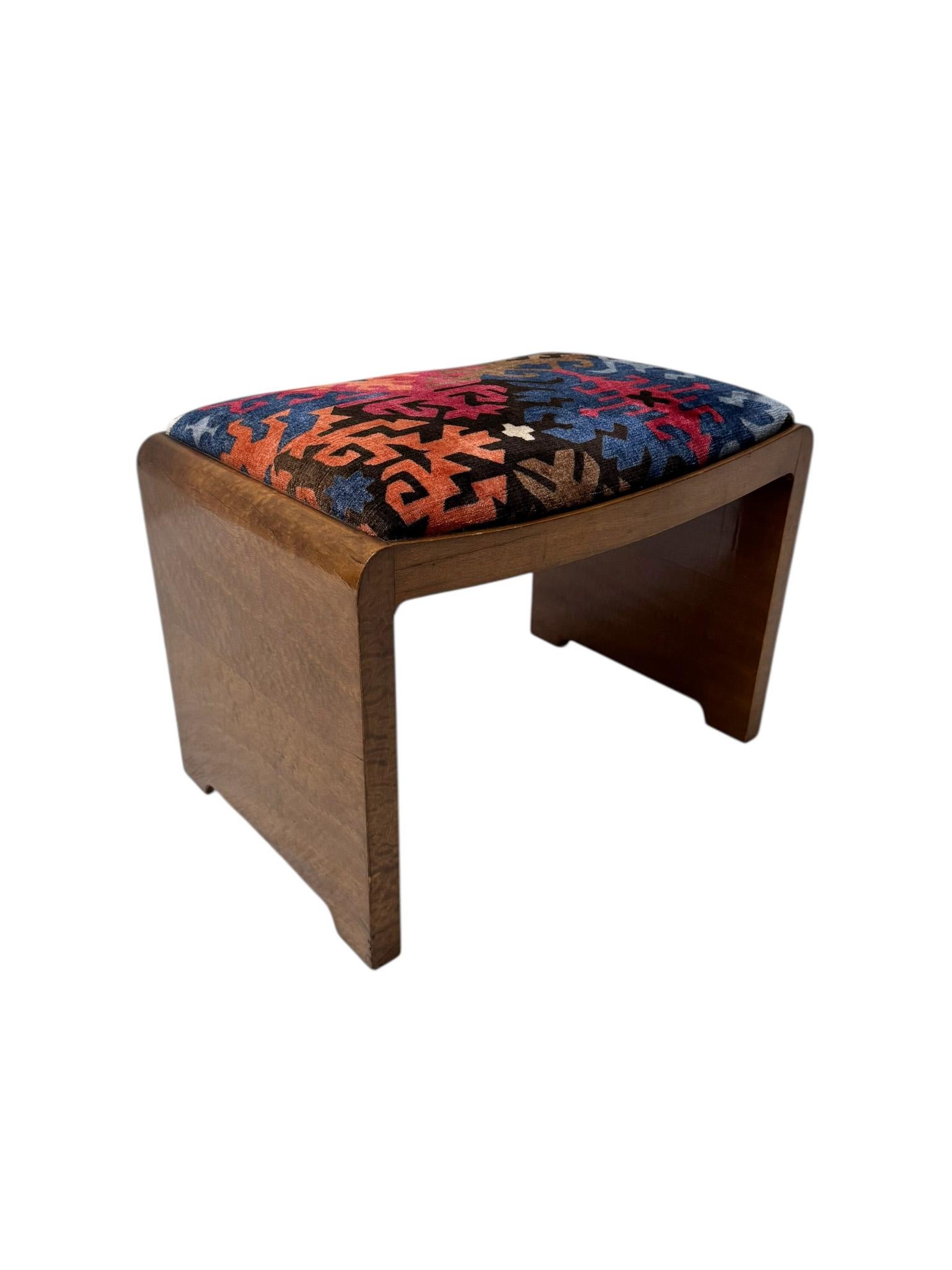 Art Deco Stool by De Coene Frères Kortrijk, 1930s (Belgisch) im Angebot