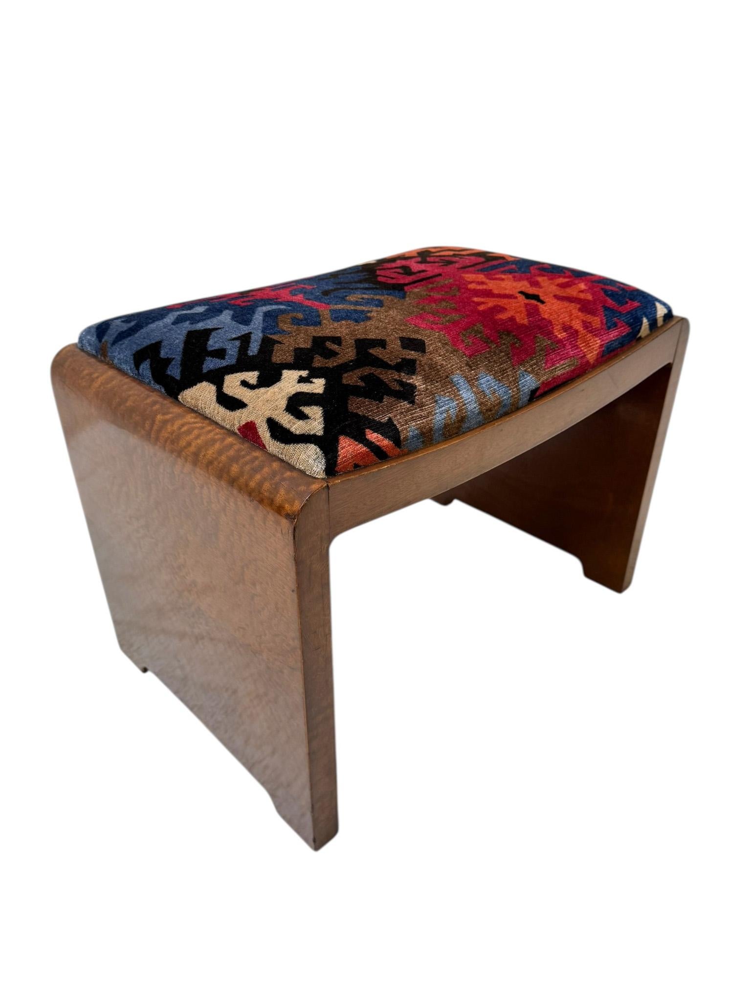 Art Deco Stool by De Coene Frères Kortrijk, 1930s (Mitte des 20. Jahrhunderts) im Angebot