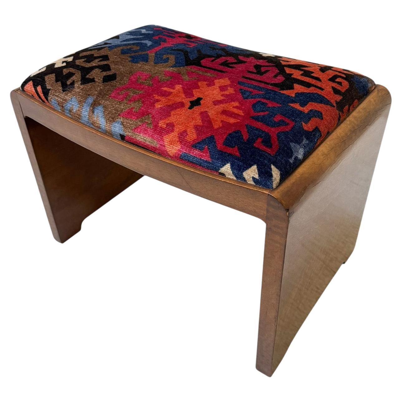 Art Deco Stool by De Coene Frères Kortrijk, 1930s