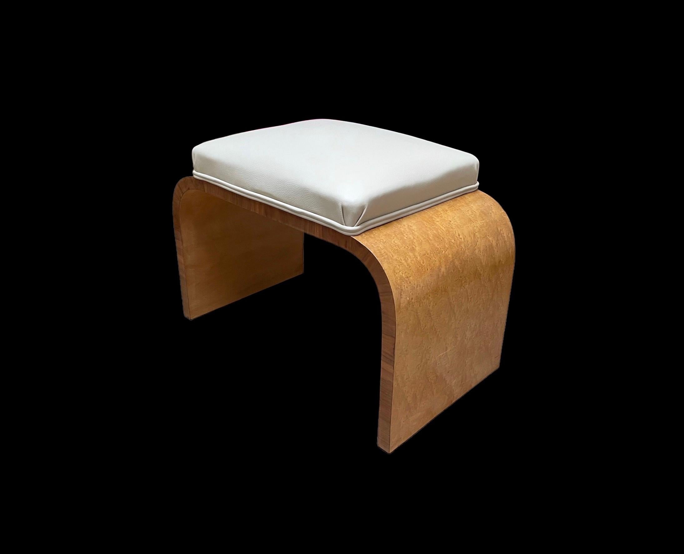 Art-Déco-Hocker von Harry und Lou Epstein (Mitte des 20. Jahrhunderts) im Angebot