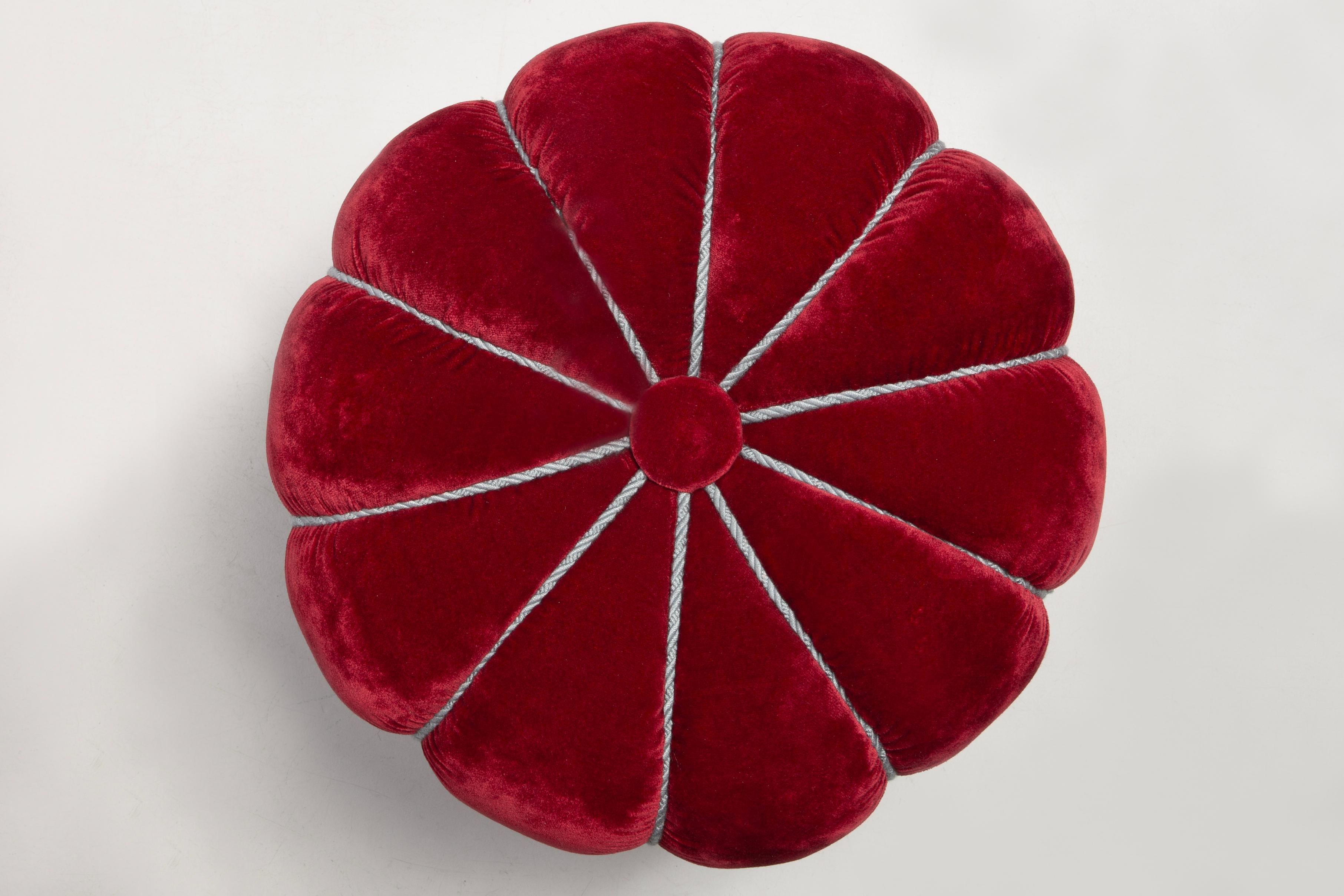 20th Century Art Deco stool by Jindrich Halabala in Red Dedar Velvet For Sale