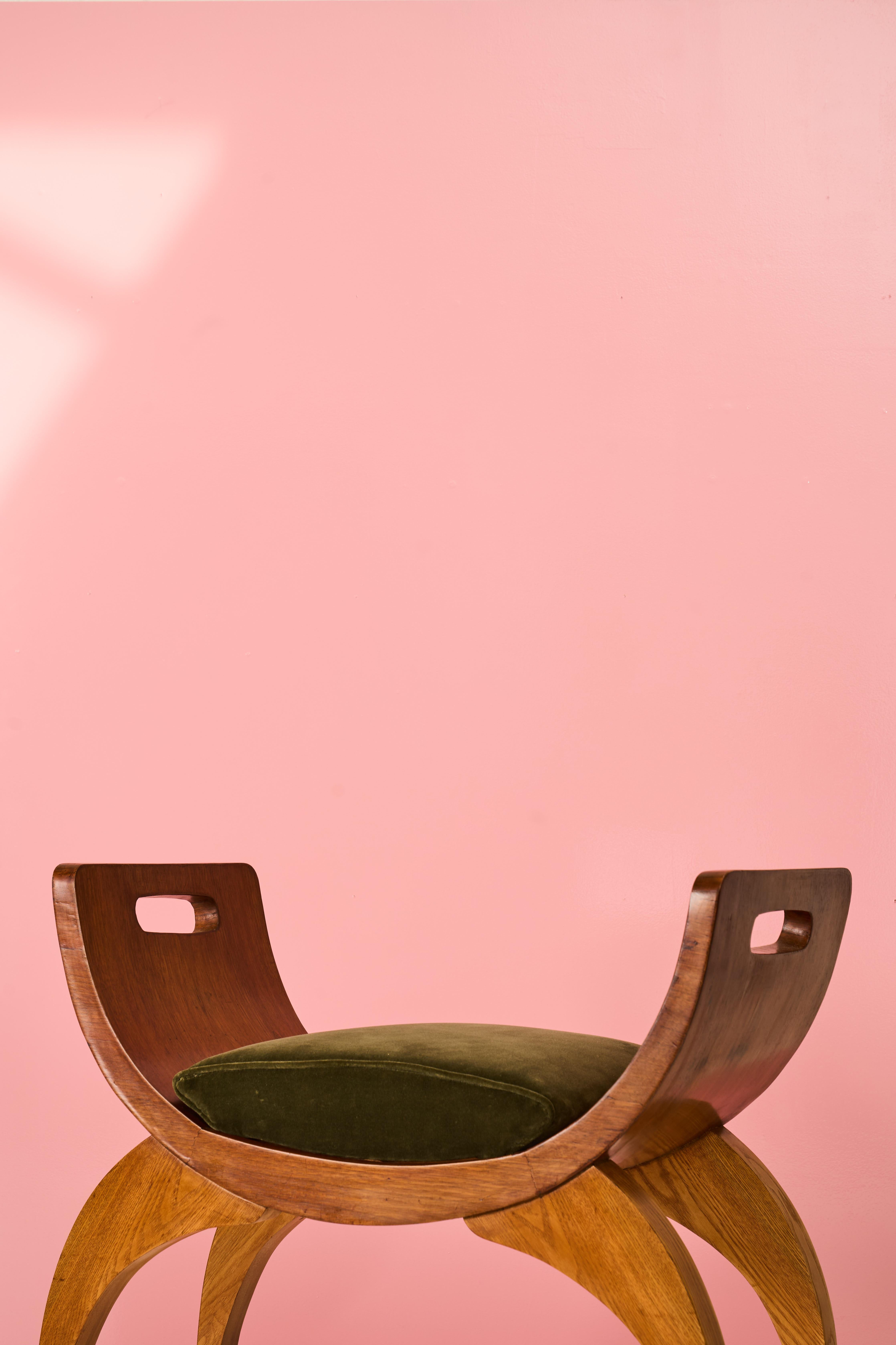 Czech Art Deco Stool For Sale