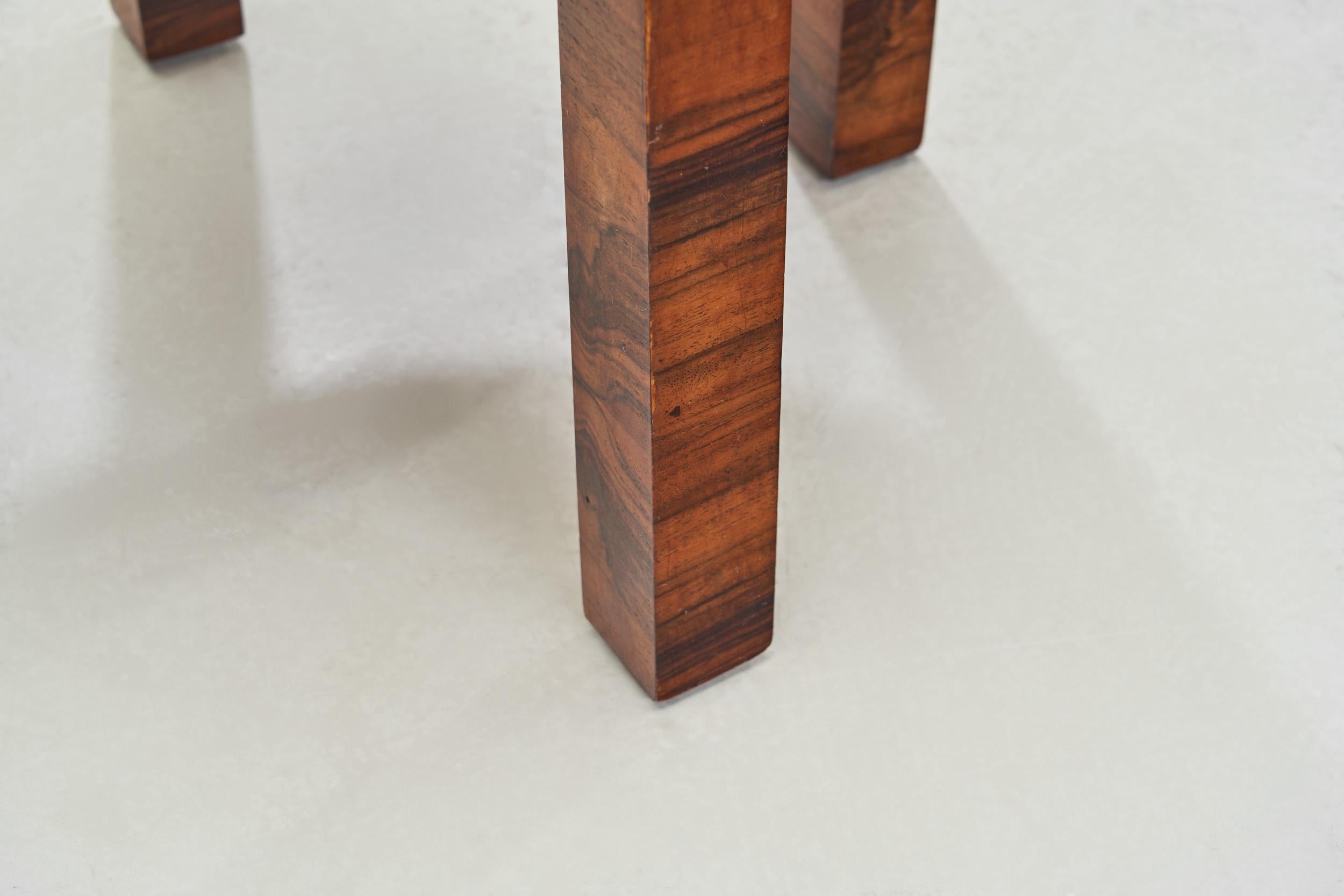 Art Deco Stool in Bookmatched Zebrawood , Europe 1930s For Sale 9