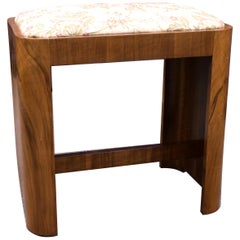 Art Deco Stool in Figured Walnut, circa 1930